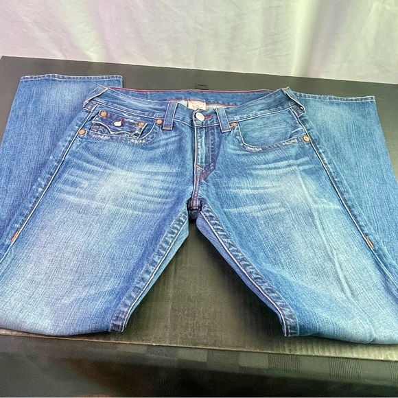 True Religion Classic Blue Jeans Ricky Straight Leg Size 32 - Picture 4 of 15